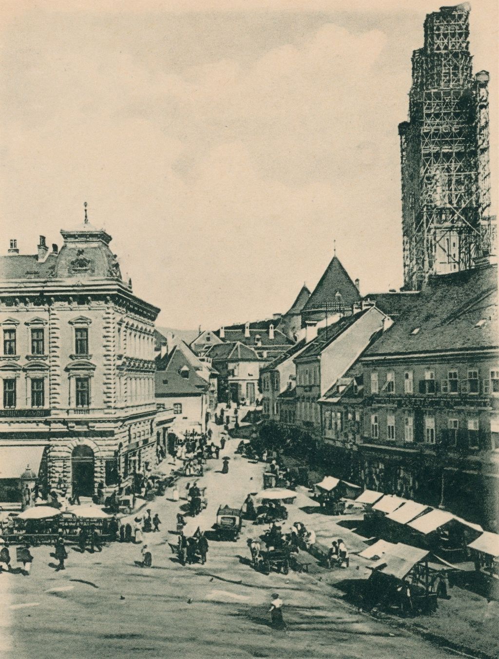 Bakačeva ulica - Trg bana Jelačića 1898. godine